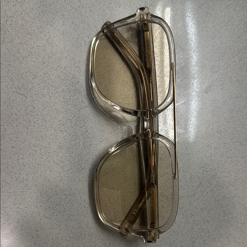 Saint Laurent 545 Transparent Gold Frame Sunglasses